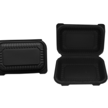 Corn Starch Black Biobased Biodegradable Lunch Box Take-out Food Container Tableware